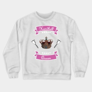 Handbell Queen Pink on Blue Crewneck Sweatshirt